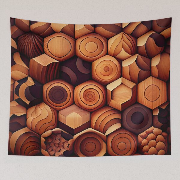 Item preview, Crafty Wood Pattern Digital Painting designed and sold by CodeAndColors.