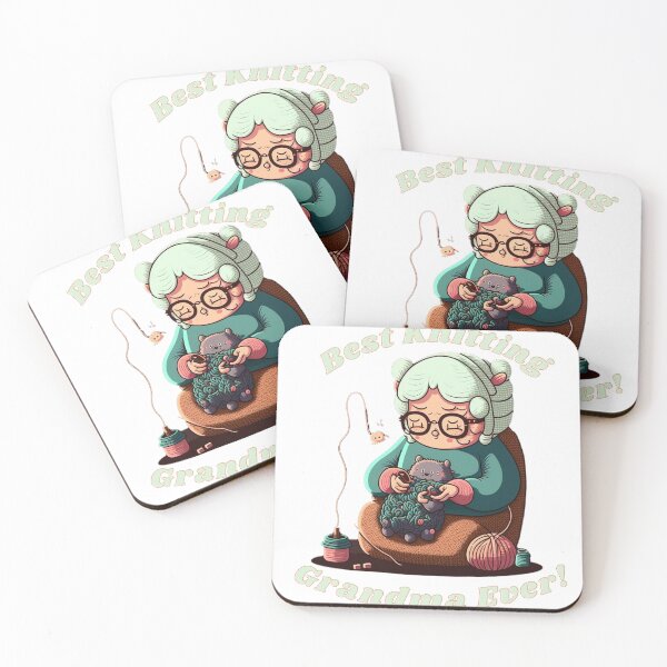 Item preview, best knitting grandma ever designed and sold by printiesart.
