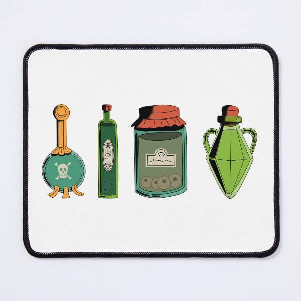 Item preview, four green potions and poisons designed and sold by CSDesignandGift.