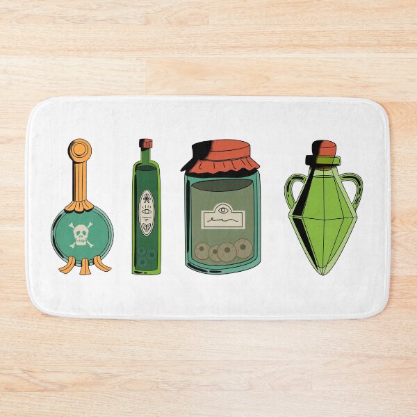 Item preview, four green potions and poisons  designed and sold by CSDesignandGift.