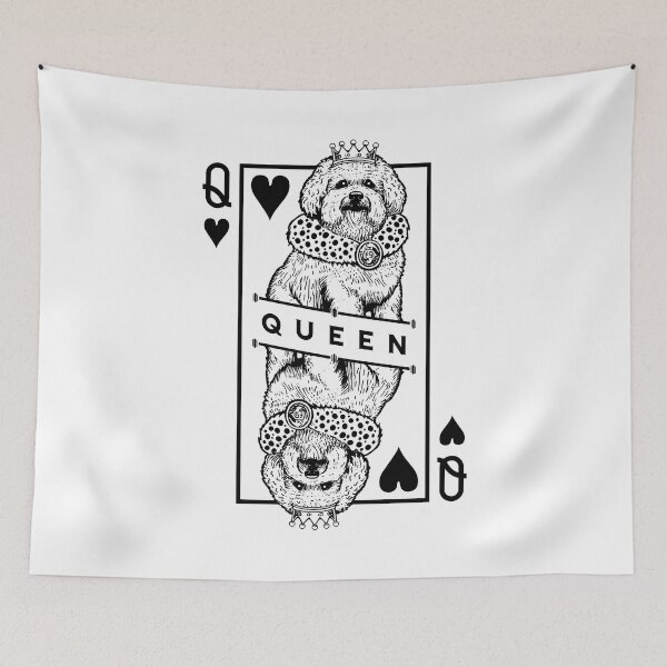Item preview, Bichon Frise Queen Of Hearts Funny Dog Lover Pop Art designed and sold by GrandeDuc.