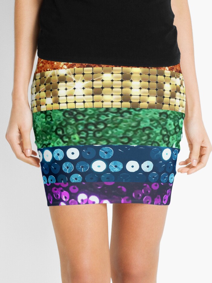 Rainbow sequin pencil skirt best sale