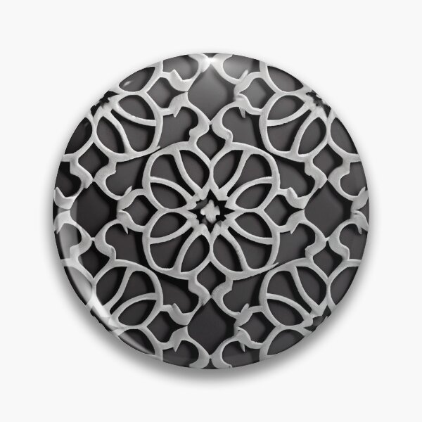 Item preview, Monochromatic Moroccan Pattern Digital Painting designed and sold by CodeAndColors.