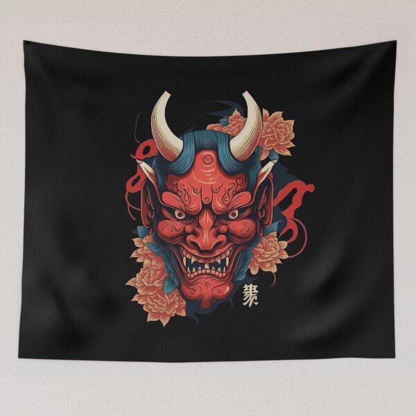 Item preview, Japanese Hannya Mask - Tattoo designed and sold by Odd World.