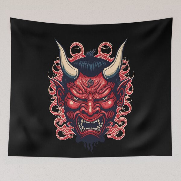 Item preview, Traditional Japanese Hannya Mask - Tattoo designed and sold by Odd World.
