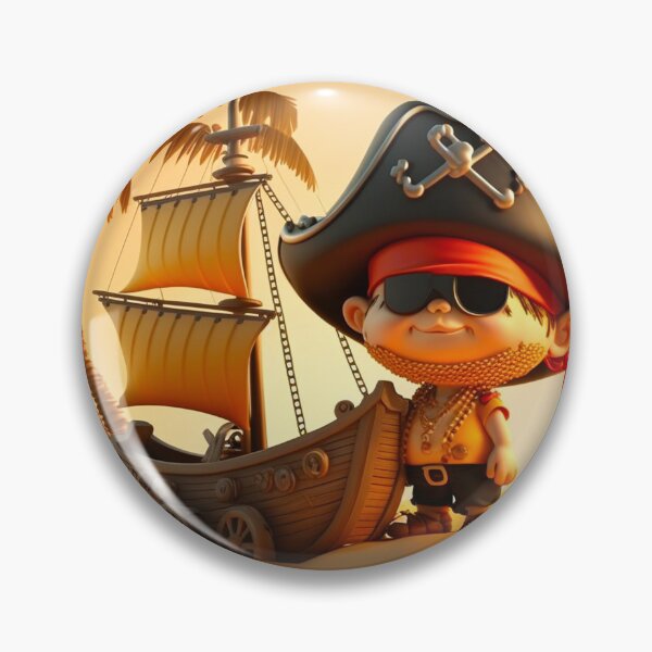 Item preview, Petit garçon pirate et son bateau designed and sold by Crea79.