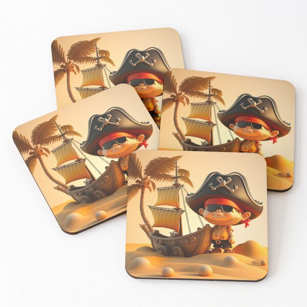 Item preview, Petit garçon pirate et son bateau designed and sold by Crea79.
