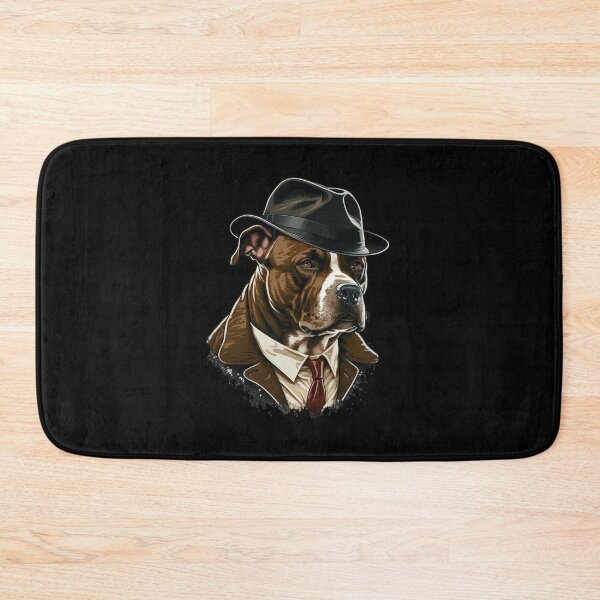 Item preview, American Staffordshire Terrier  Black Nose With Boss Hat And Jacket And Suit Dog  designed and sold by adembulut.