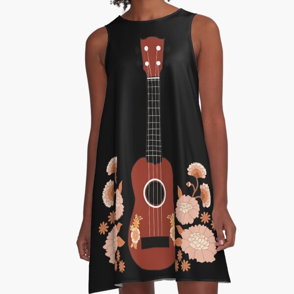 Women's Chocolate Brown Leggings Ukulele