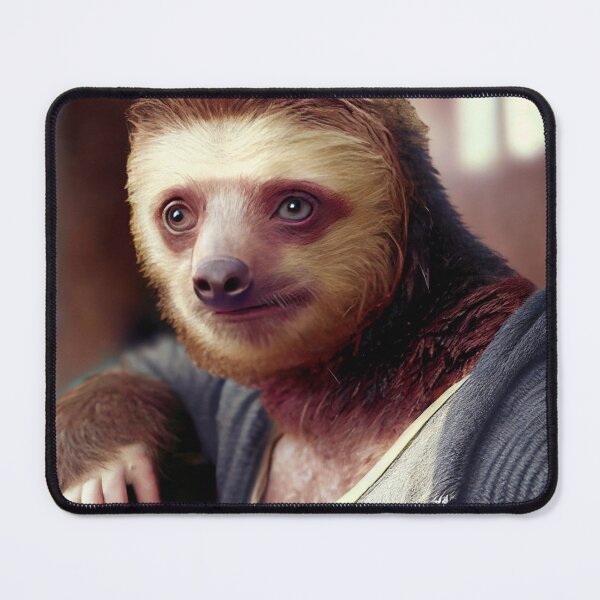Item preview, Funny Weird College Age Sloth Portrait Digital Painting designed and sold by CodeAndColors.