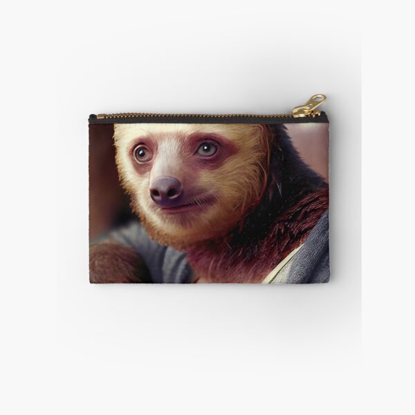Item preview, Funny Weird College Age Sloth Portrait Digital Painting designed and sold by CodeAndColors.