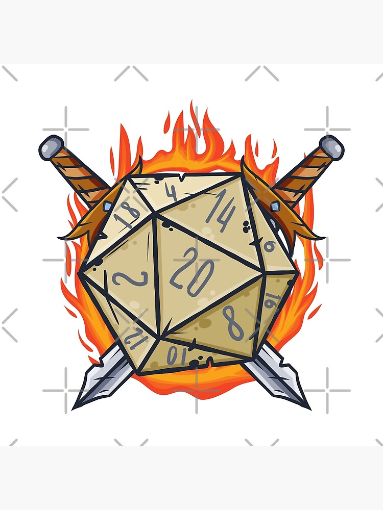 D20 Dice Art Natural 20 Nat 20 Tabletop RPG Die Vinyl Decal