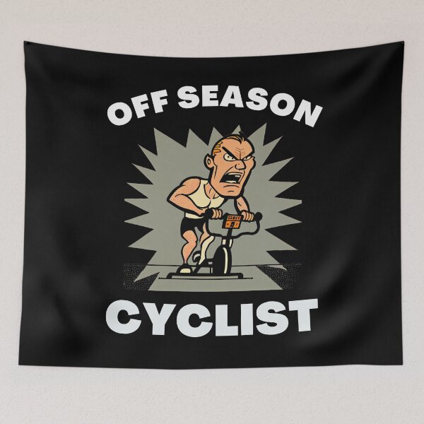Item preview, Funny spin, funny indoor cycling design 1 - OFF SEASON CYCLIST designed and sold by TourDePassion.