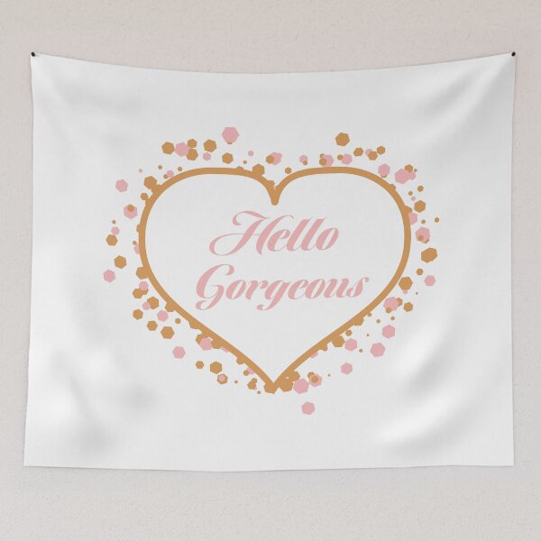 Item preview, Hello Gorgeous  - Sparkling Rose and Gold Heart designed and sold by Daniel Bevis Design.