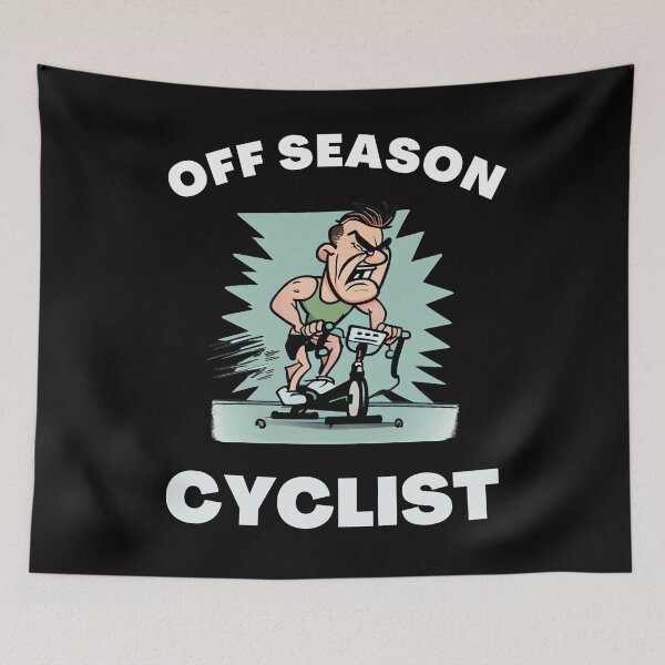 Item preview, Funny spin, funny indoor cycling design 3 - OFF SEASON CYCLIST designed and sold by TourDePassion.