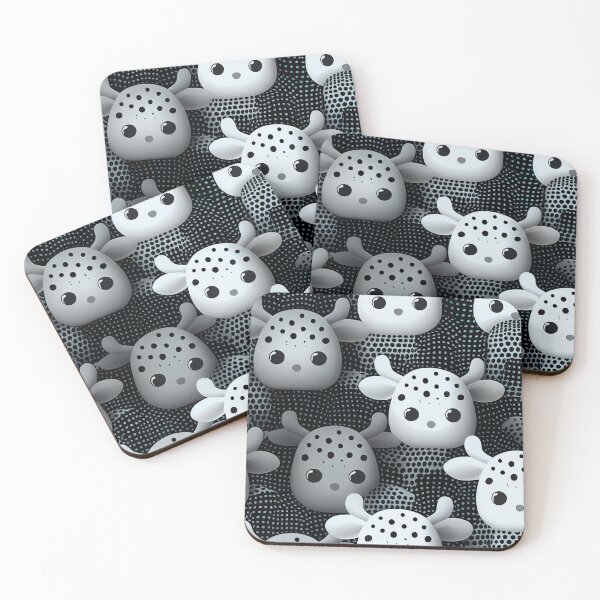 Item preview, Abstract Monochromatic Kawaii Dreamy Calming Animal Pattern Digital Painting designed and sold by CodeAndColors.
