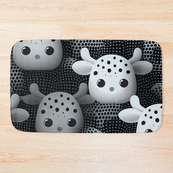 Item preview, Abstract Monochromatic Kawaii Dreamy Calming Animal Pattern Digital Painting designed and sold by CodeAndColors.