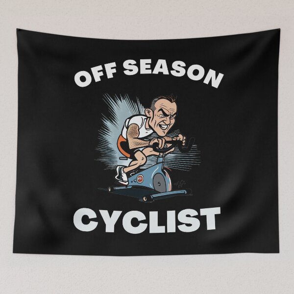 Item preview, Funny spin, funny indoor cycling design 6 - OFF SEASON CYCLIST designed and sold by TourDePassion.