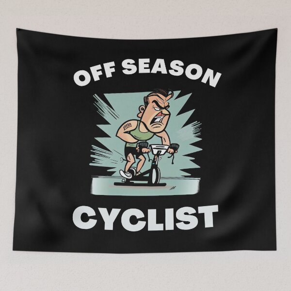 Item preview, Funny spin, funny indoor cycling design 8 - OFF SEASON CYCLIST designed and sold by TourDePassion.