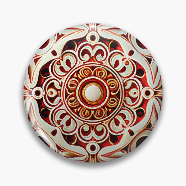 Artikelvorschau, Red Abstract Circular New Mediterranean Pattern Digital Painting entworfen und verkauft von CodeAndColors.
