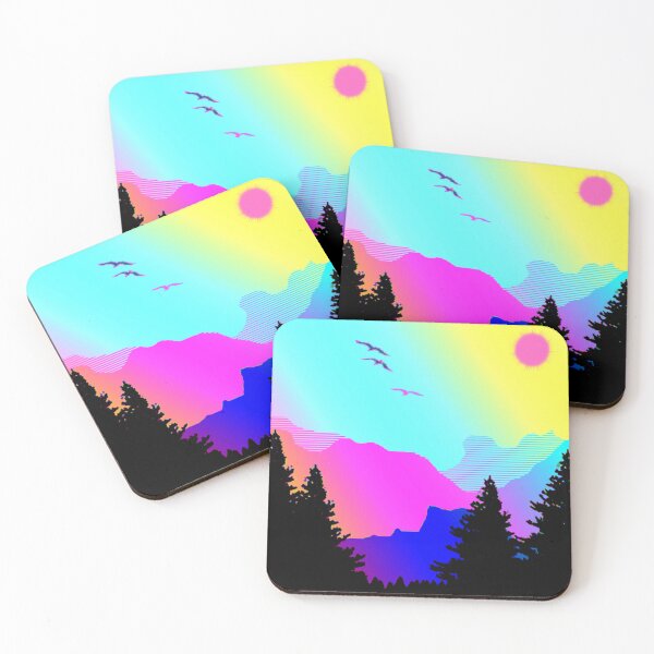 Item preview, Abstract Rainbow Mountain Scape designed and sold by RagWeasel.