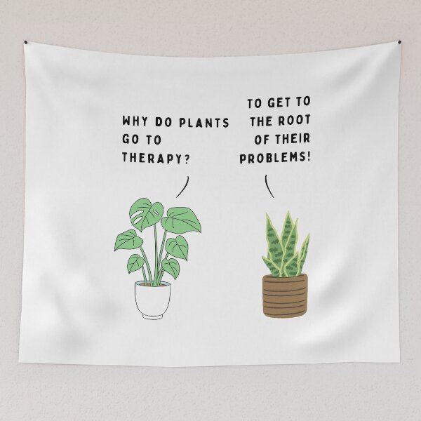 Item preview, Plant joke - Why do plants go to therapy? (colour) designed and sold by ani-eni.