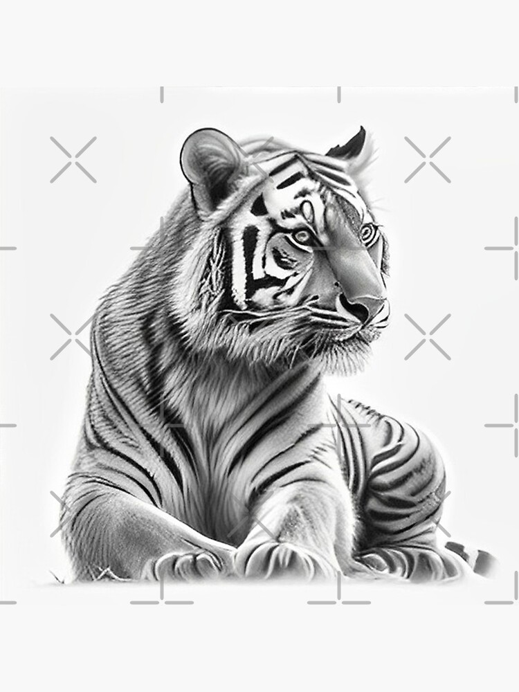 Tiger Portrait Sketch Drawing Stock Illustration - Download Image Now -  Tiger, Retro Style, Black And White - iStock