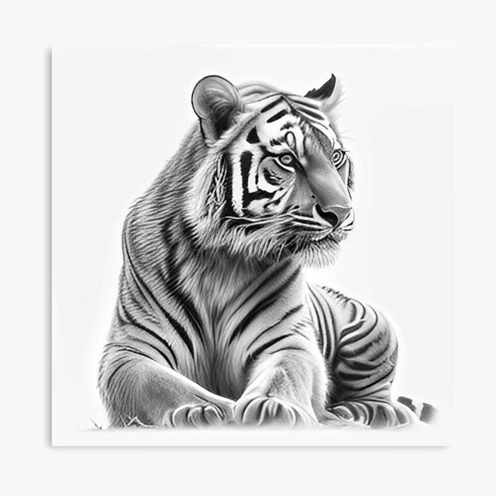 Tiger Drawing Art, tiger, white, mammal, animals png | PNGWing