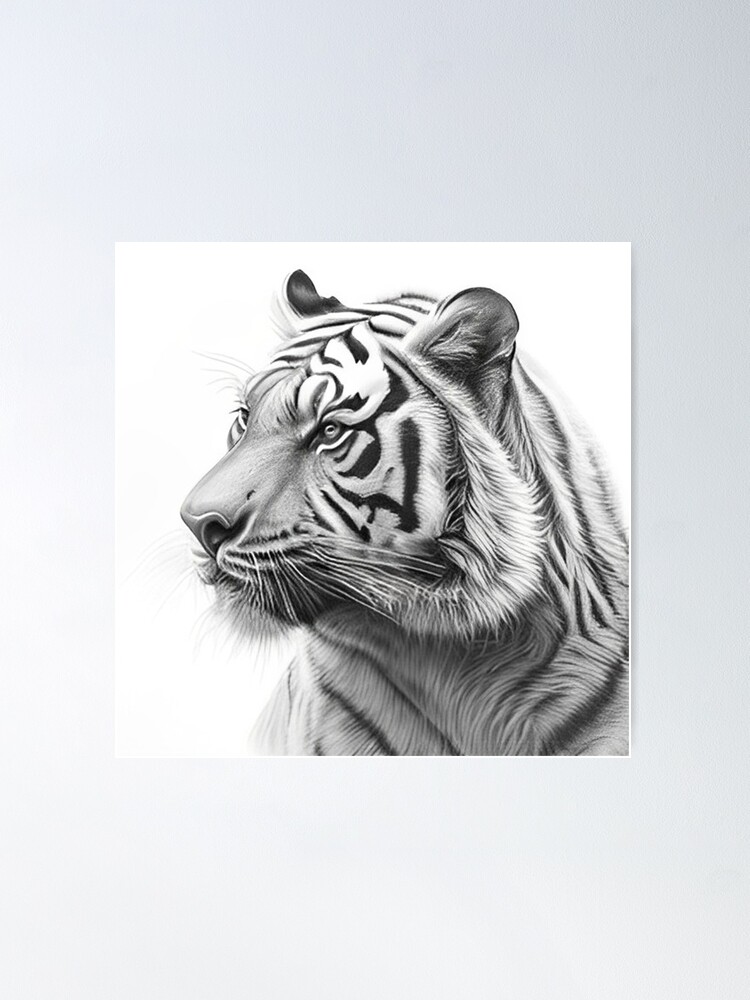 Portrait of a sumatran tiger Drawing by SCHU Wildlife Artist | Saatchi Art