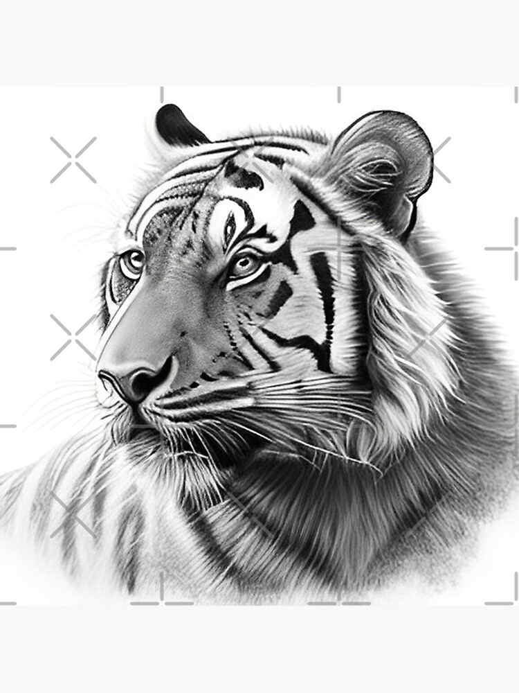 White Tiger – Sketch for the Painting | Paintings of Wildlife & Nature by  Rebecca Latham