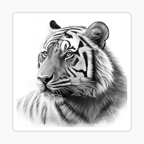 Tiger Portrait in graphite pencil  katnaj Artworks Colors in Harmony  Earth Life Nature