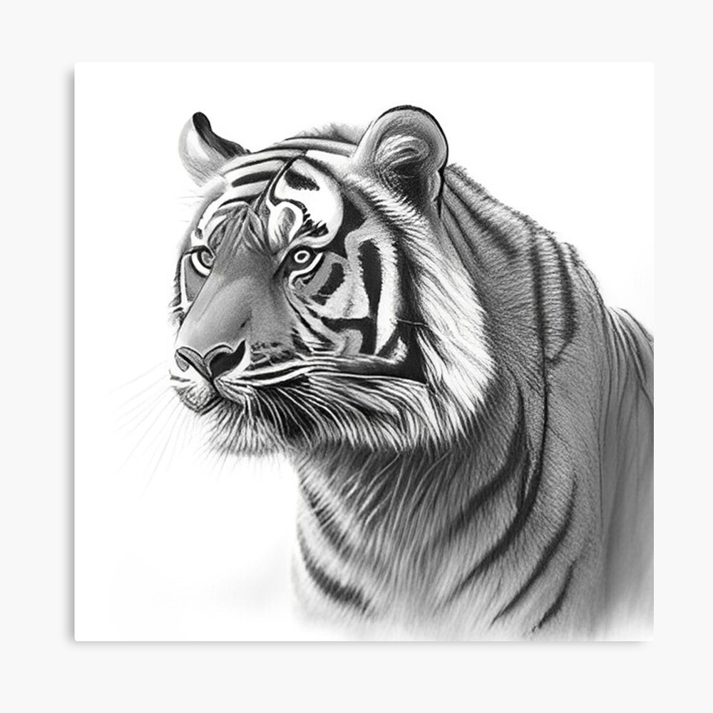 Hyperrealistic Tiger Drawing on Rock: Detailed Linework and Elegant Inking  Techniques Stock Illustration - Illustration of view, line: 293474738