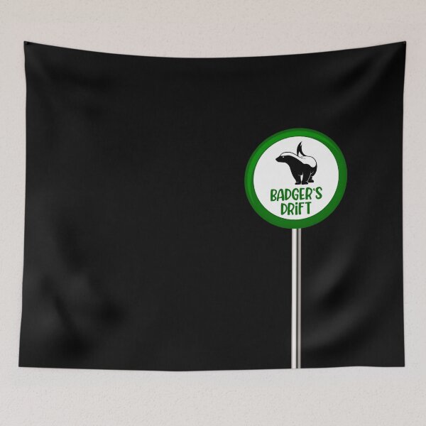 Item preview, Green Midsomer Road Sign (on Black) designed and sold by PawsitiveMum3.