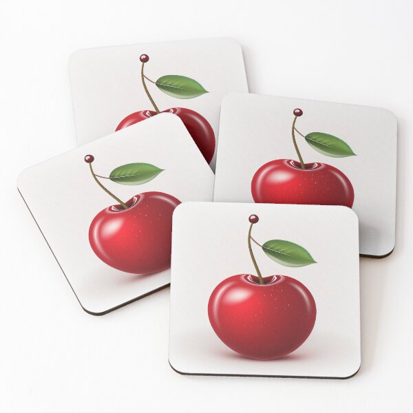 Item preview, Red cherry with green leaf designed and sold by DenisAgati.