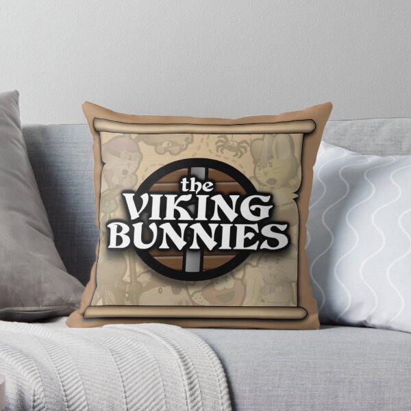 The Viking Bunnies Logo Throw Pillow