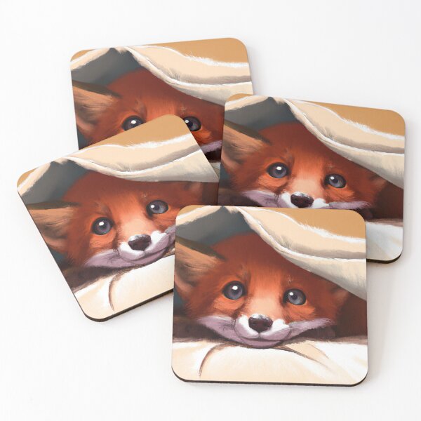Item preview, Fox hiding under the bed sheets designed and sold by phillipbooth.