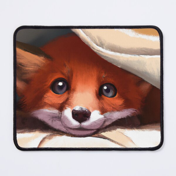Item preview, Fox hiding under the bed sheets designed and sold by phillipbooth.