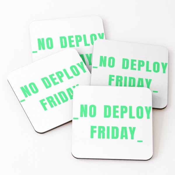 Item preview, No deploy Friday green on white designed and sold by MeditationMind.