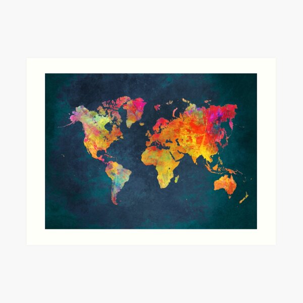 World Map Art Print