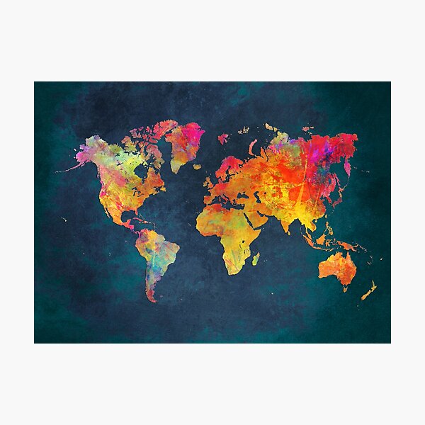 World Map Photographic Print
