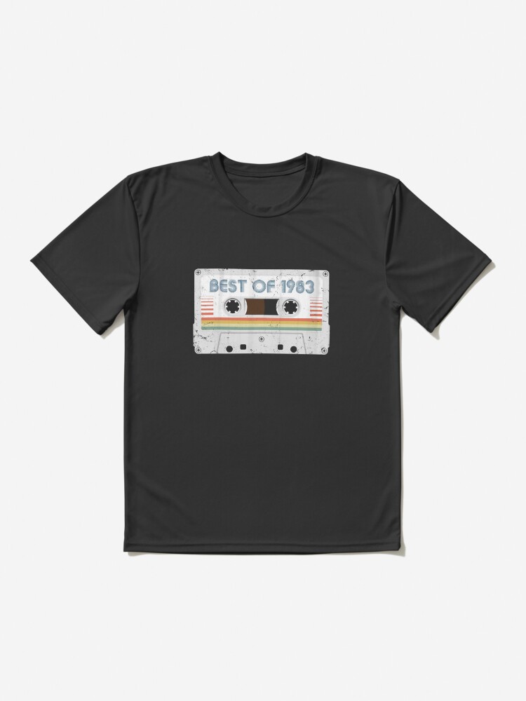 40th Birthday Best of 1983 Cassette Tape Vintage for Gift | Active T-Shirt