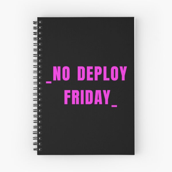 Item preview, No deploy Friday magenta on black designed and sold by MeditationMind.