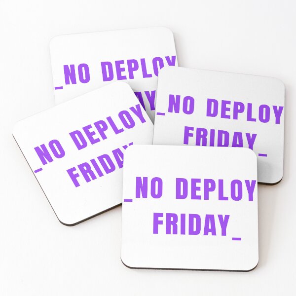 Item preview, No deploy Friday purple on white designed and sold by MeditationMind.