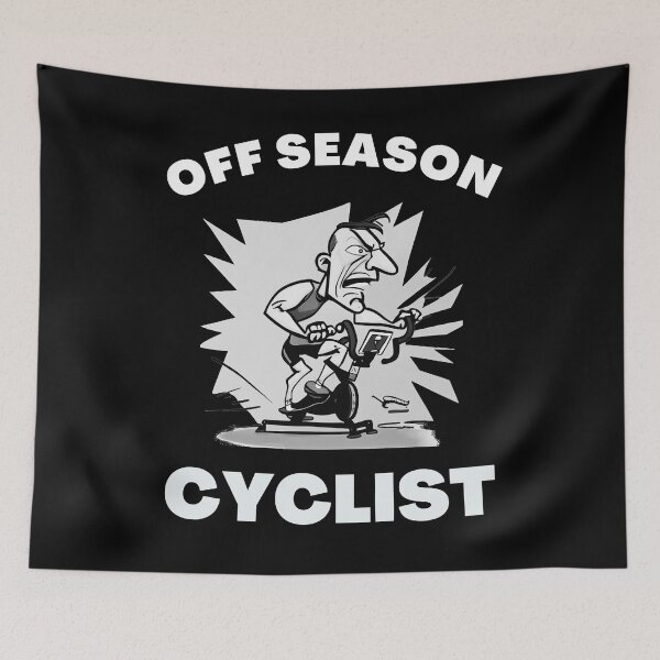 Item preview, Funny spin, funny indoor cycling greyscale design - OFF SEASON CYCLIST (4) designed and sold by TourDePassion.