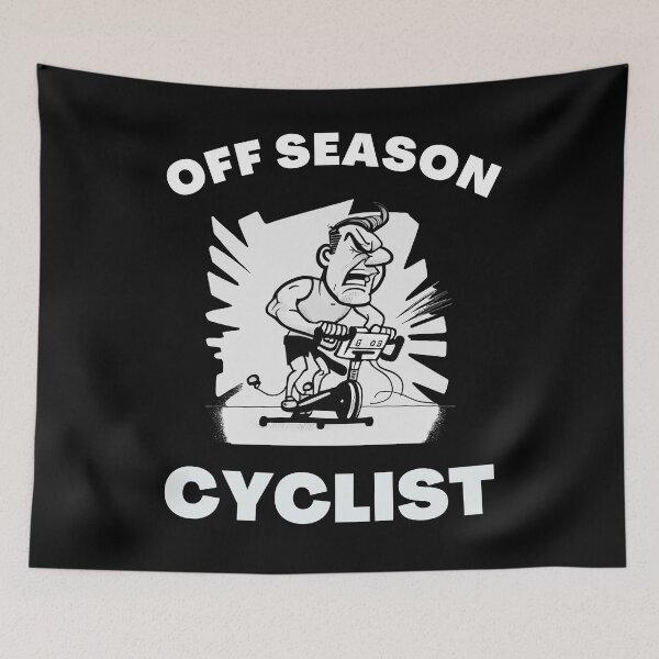 Item preview, Funny spin, funny indoor cycling greyscale design - OFF SEASON CYCLIST (7) designed and sold by TourDePassion.