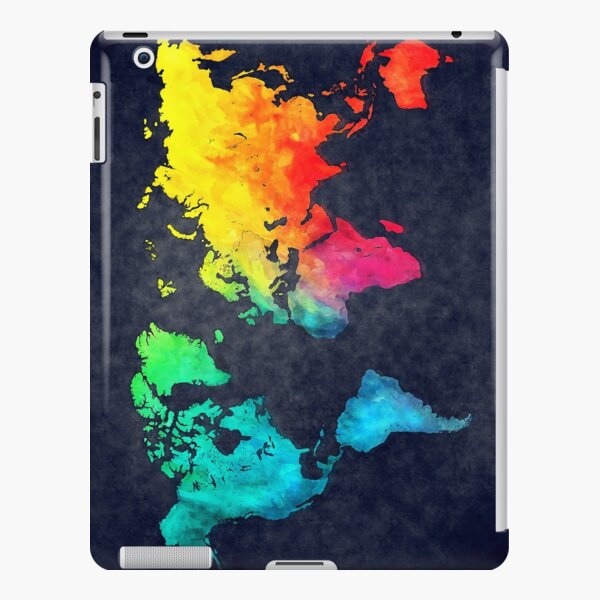 world map watercolor 6 #map #worldmap iPad Snap Case