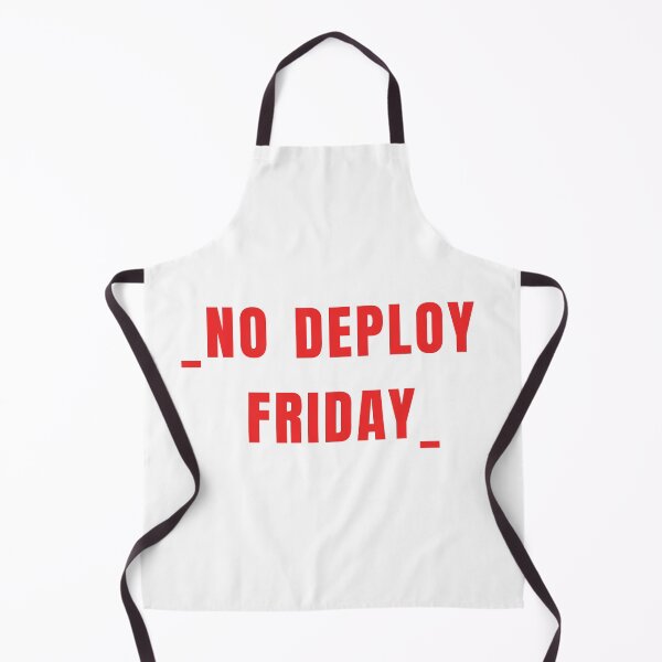 Item preview, No deploy Friday red on white designed and sold by MeditationMind.