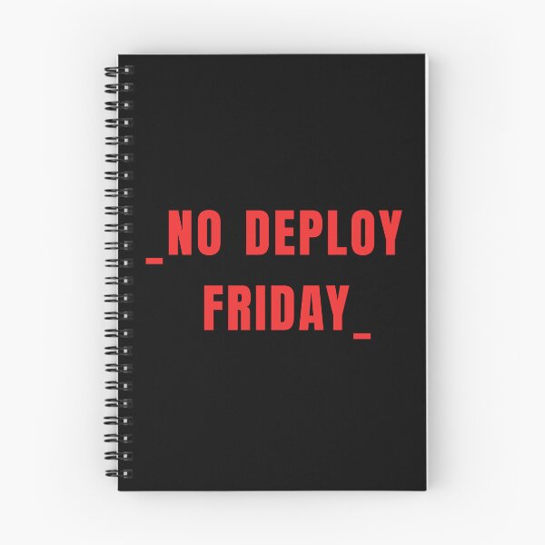 Item preview, No deploy Friday red on black designed and sold by MeditationMind.