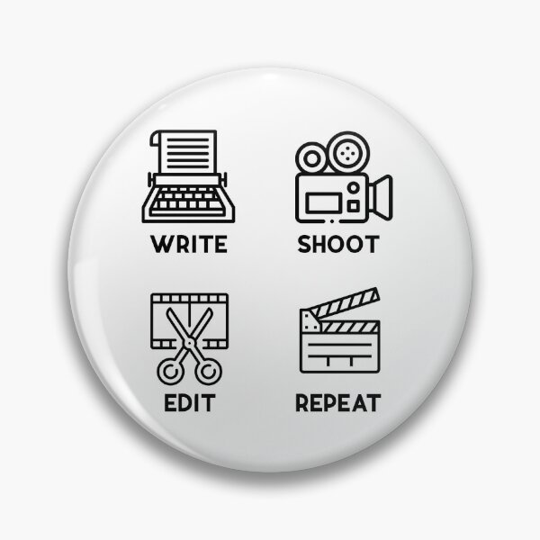 Item preview, write shoot edit repeat - black designed and sold by tablespoon.