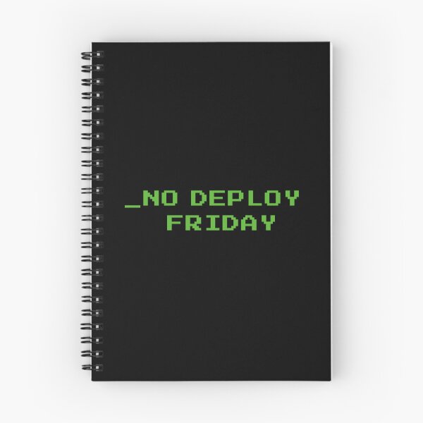 Item preview, No deploy Friday hackers edition green on black designed and sold by MeditationMind.